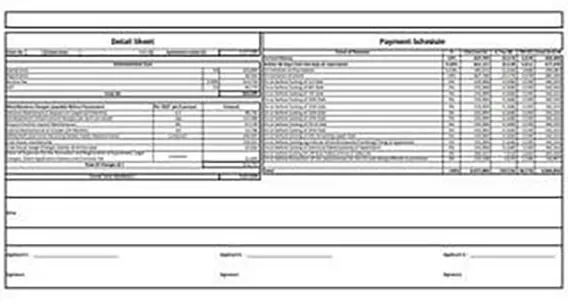 LJB One Park Place cost sheet preview